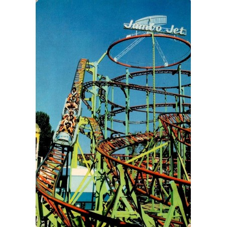 CPSM Walibi Wavre Jumbo Jet montagnes russes Belgique