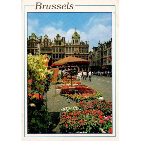 CPSM Bruxelles Grand'Place marché aux fleurs Belgique 1991