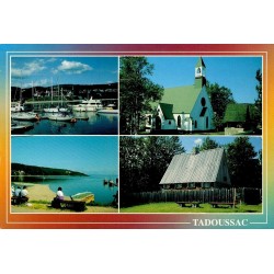 CPSM Tadoussac Québec marina chapelle protestante Maison Chauvin Canada