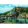 CPSM Dinant vue générale citadelle collégiale bateau Meuse Belgique