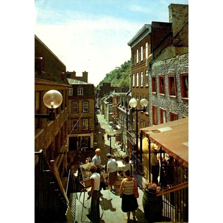 CPM Québec Escalier Casse-Cou Vieux-Québec Canada carte postale circulée