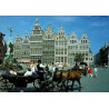 CPM Antwerpen Grote Markt et fontaine de Brabo Belgique avec attelage touristique