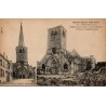 Carte postale ancienne Grande Guerre 1914-1916 église de Revigny-Meuse avant et après bombardement