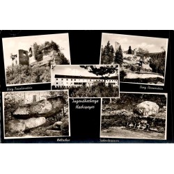 CPSM Hochspeyer Jugendherberge Burg Frankenstein Diemerstein Weltachse Siebenbrunnen Allemagne