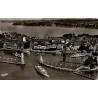 CPSM Lindau port du lac de Constance avec phare lion de Bavière et bateaux Allemagne