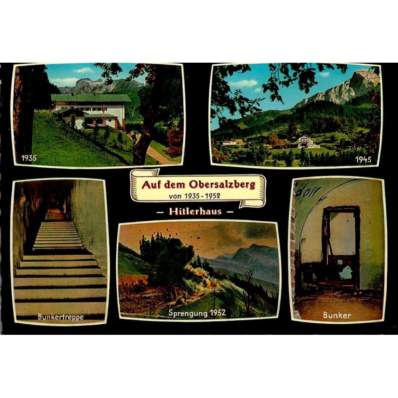 CPSM Obersalzberg Berchtesgaden Hitlerhaus Berghof bunker destruction 1952 Allemagne