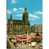 CPSM Wuppertal Elberfeld Neumarkt marché hôtel de ville Allemagne années 1960