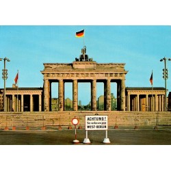 CPM Berlin Porte de Brandebourg mur Berlin-Ouest panneau frontière 1989 Allemagne