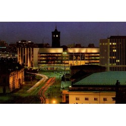 CPM Berlin-Est Palast der Republik capitale RDA vue nocturne Allemagne 1980