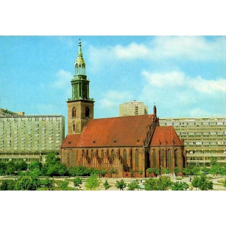 CPM Berlin Marienkirche église Sainte-Marie Berlin-Est RDA Allemagne vers 1980