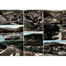 CPSM Neckargemünd Allemagne camping Neckar vues multiples bateaux caravanes années 1960