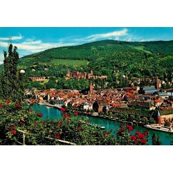 CPSM Heidelberg Allemagne Blick vom Philosophenweg château vieille ville Neckar