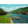 CPSM Heidelberg Allemagne Partie am Neckar bateaux château vue sur la ville années 1960