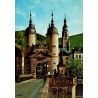CPSM Heidelberg Brückentor porte du Vieux Pont Alte Brücke Allemagne années 1960