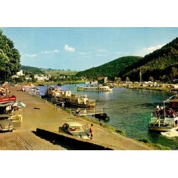 CPSM Neckarsteinach Die Vier-Burgen-Stadt bateaux Neckar Allemagne années 1960