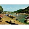CPSM Neckarsteinach Die Vier-Burgen-Stadt bateaux Neckar Allemagne années 1960