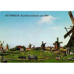 CPSM Alt-Berlin Kurfürstendamm um 1800 moulins à vent ancien Berlin Allemagne