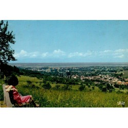 CPSM Müllheim Allemagne vue panoramique Bade-Wurtemberg Markgräflerland carte postale 1966