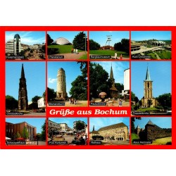 CPSM Bochum Allemagne Grüße aus Bochum multivues musée minier université monuments Ruhr