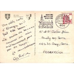 Schwabach Bavière Centre Historique Carte Postale Allemagne