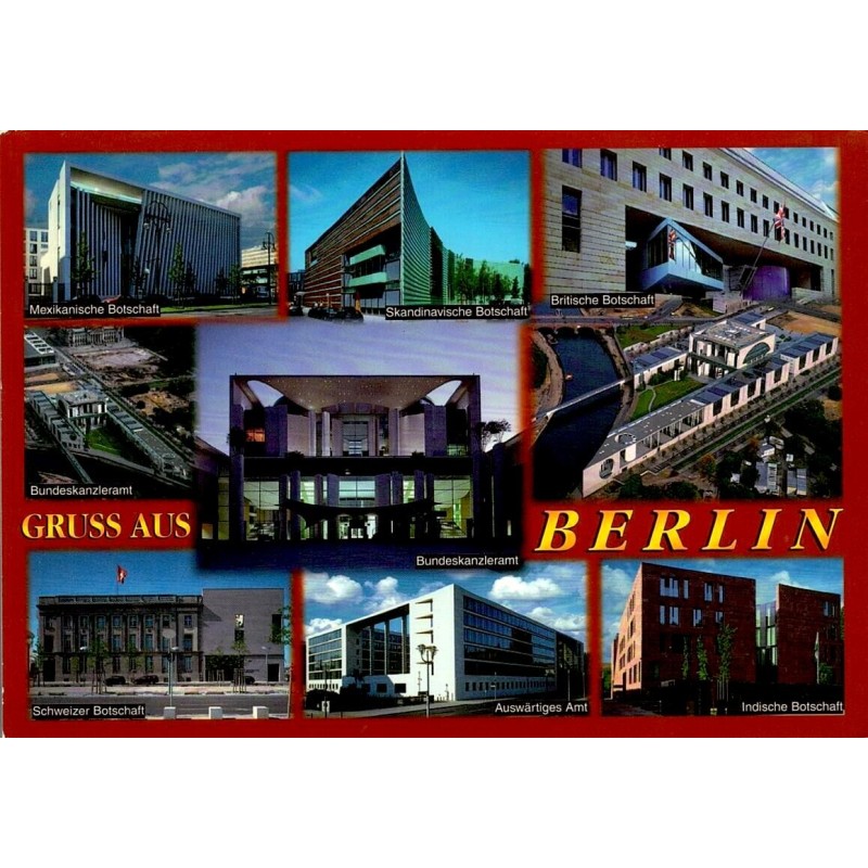 Berlin quartier gouvernemental avec Chancellerie fédérale et ambassades au début des années 2000