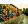 Berlin Mur à Bethanien en 1985 avec fresque de Christophe Bouchet et Thierry Noir à Mariannenplatz