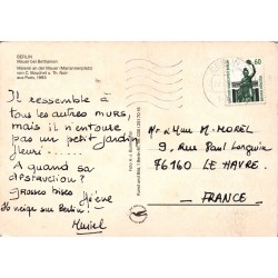 Berlin Mur Bethanien Thierry Noir Bouchet Carte Postale