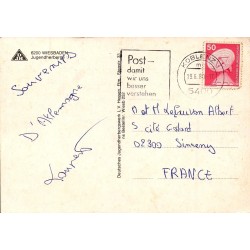 Wiesbaden Jugendherberge Allemagne Carte Postale 1980