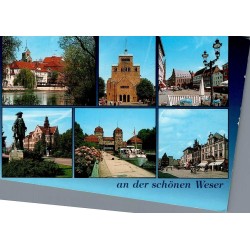 Minden Westfalen Porta Westfalica Weser Allemagne carte postale multivues ancienne ville