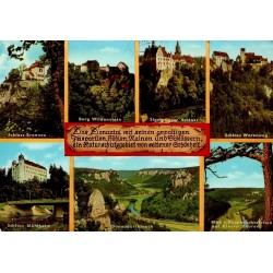 Donautal Sigmaringen châteaux vallée du Danube Burg Wildenstein Schloss Werenwag Beuron Allemagne carte postale