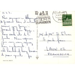 Donautal Sigmaringen Châteaux Allemagne Carte Postale 1971