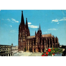 Köln cathédrale de Cologne côté sud Kölner Dom carte postale ancienne Allemagne