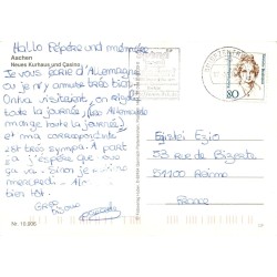 Aachen Neues Kurhaus Casino Fontaine Carte Postale Ancienne