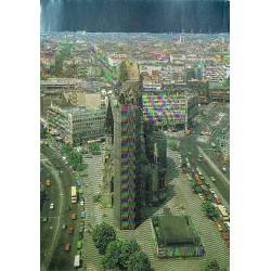 Berlin Kaiser-Wilhelm-Gedächtniskirche vue aérienne Kurfürstendamm carte postale 1985