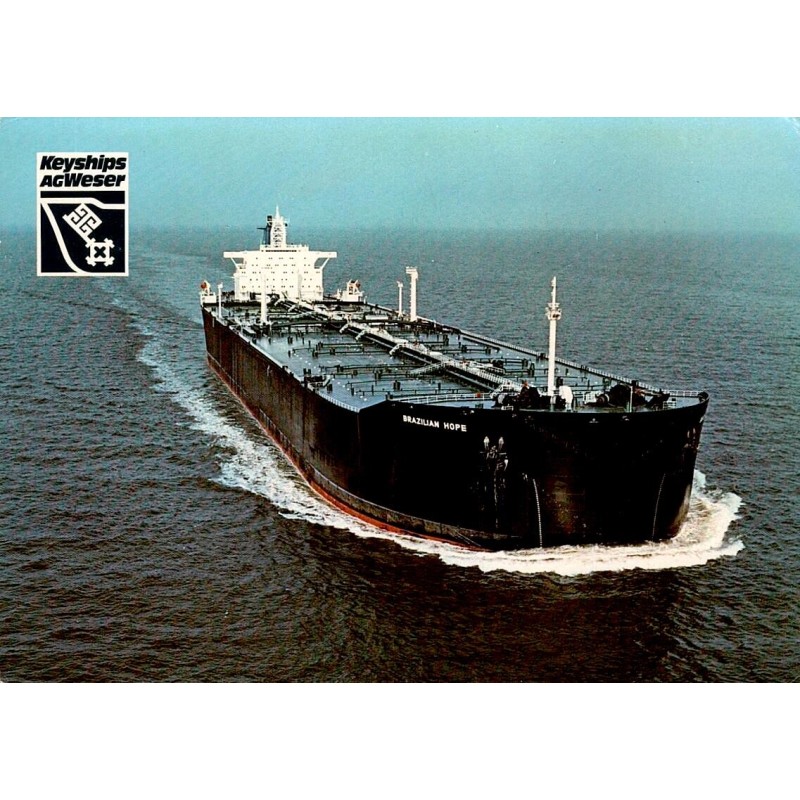 Brazilian Hope pétrolier Oil Tanker AG Weser Bremen Allemagne carte postale maritime navire