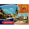 Herford Allemagne vues ville églises centre-ville blason Westphalie carte postale