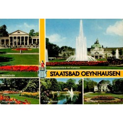 Bad Oeynhausen Staatsbad Kurhaus parc thermal fontaine roseraie Allemagne carte postale