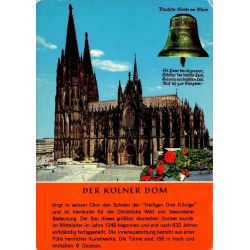 Cologne Kölner Dom cathédrale de Cologne Deutsche Glocke Rhin Allemagne carte postale ancienne