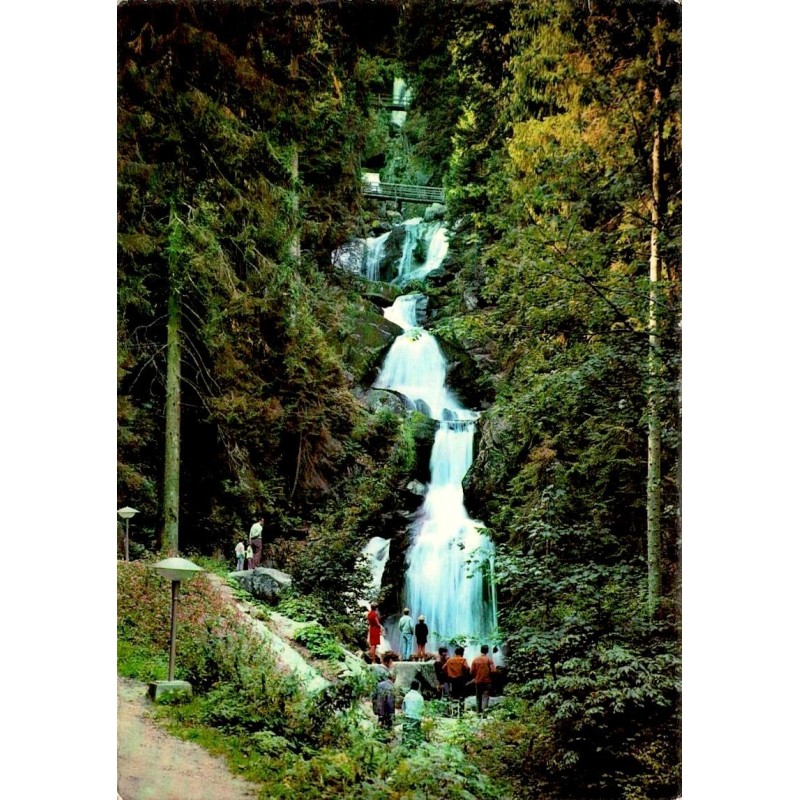 Triberg cascades Triberg Wasserfälle Forêt-Noire Allemagne Schwarzwald cascade carte postale ancienne paysage allemand