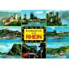 Romantik am Rhein Rhin romantique Cologne Coblence Bonn Lorelei Rüdesheim châteaux Allemagne carte postale