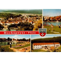 Hochspeyer Pfalz vue du village, piscine et auberge de jeunesse dans le Pfälzerwald