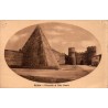 Rome pyramide de Caius Cestius et Porta San Paolo ancienne carte postale italienne