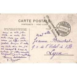 Carte Postale Lausanne et les Alpes Suisse CPA 1907