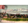 Lausanne et les Alpes Suisse CPA 1907 vue lac Léman carte postale ancienne
