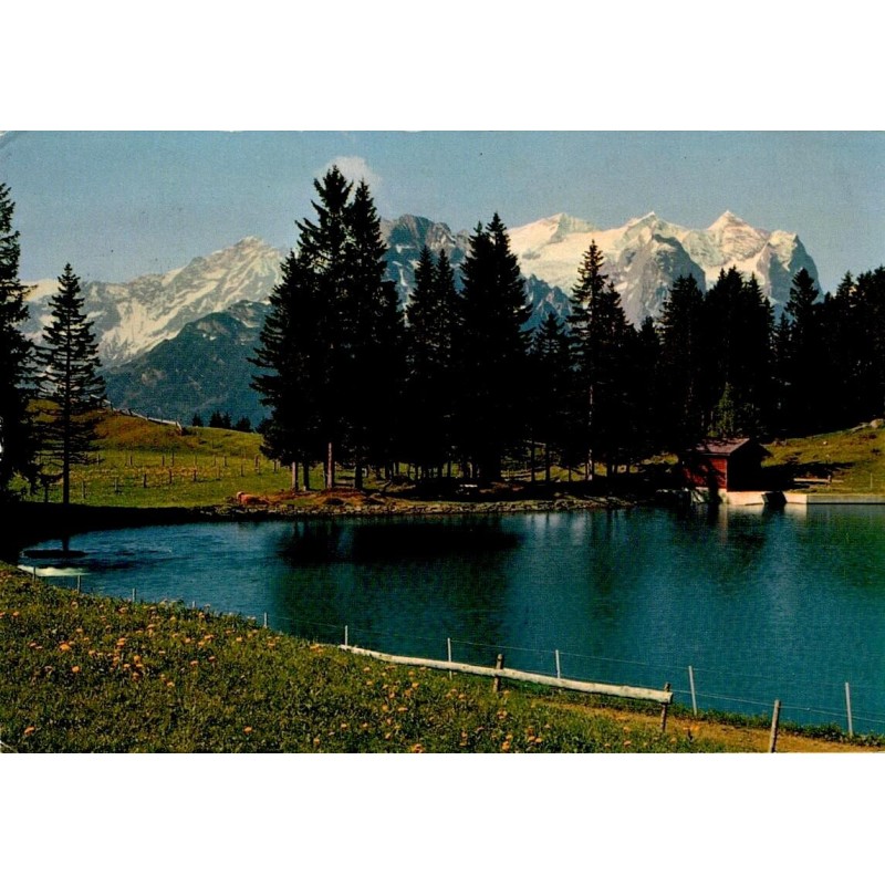 CPSM Hasliberg Bidmi Suisse lac alpin et groupe du Wetterhorn dans l'Oberland bernois