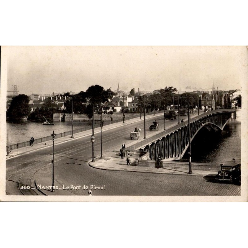 Carte postale ancienne Nantes – Pont de Pirmil CPA