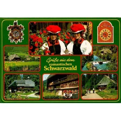 Villingen Forêt-Noire Costumes Bollenhut Allemagne CPM