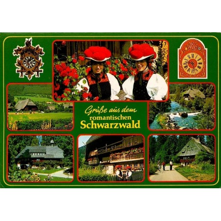 Villingen Forêt-Noire Costumes Bollenhut Allemagne CPM