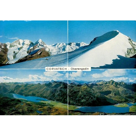 CPSM Corvatsch Oberengadin Suisse Piz Bernina Piz Roseg lacs Engadine Alpes