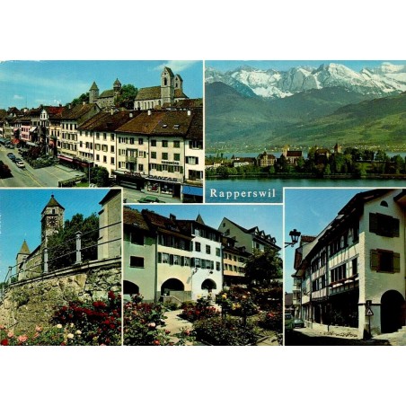 CPSM Rapperswil Suisse château vieille ville lac de Zurich Photoglob
